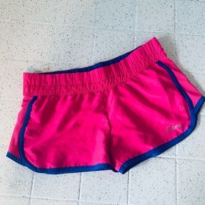 Aero running stripe yoga shorts xsmall pink blue